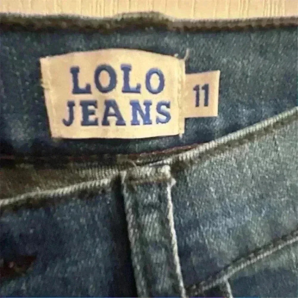Lolo Women's Ankle Jeans Size 11 Blue Side Stripe Stretch Denim - Picture 6 of 12